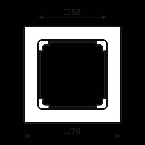 LS961ZWW Jung Zwischenrahmen alpinweiss 50x50 Produktbild Additional View 1 L