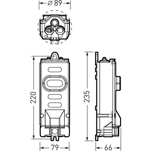 2218100 TRILUX Kabelübergangskasten 0802/KÜ/2 Produktbild Additional View 2 L