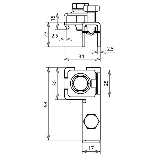 540110 Dehn Spannkopf NIRO separat zum Kombinieren mit Endlos-Spannband Produktbild Additional View 1 L