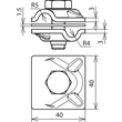 390657 Dehn Zweimetall MV-Klemme 8-10 CU/Al inkl. Cupalplatte Produktbild Additional View 2 S