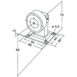 830-8BWK----F90 EffEff Haftmagnet Boden- Wandmontage Haftkraft 800N Produktbild Additional View 1 S