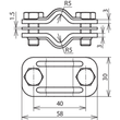 460517 Dehn Uni-Trennklemme Zweimetall Cu-St/tZn 8-10/8-10 Produktbild Additional View 2 S