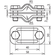 460517 Dehn Uni-Trennklemme Zweimetall Cu-St/tZn 8-10/8-10 Produktbild Additional View 1 S