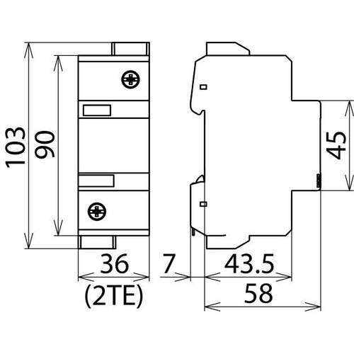 950102 Dehn Dehnguard DG 1000 Überspannungsableiter Typ 2 Produktbild Additional View 2 L