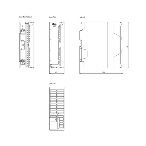 6ES7332-5HD01-0AB0 Siemens Simatic S7-300 Analogausgabe SM332 4AA Produktbild Additional View 1 L