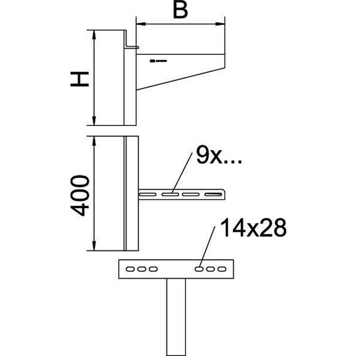 6417906 OBO AWSS 21 FT Wandausleger B210mm St schwere Bauform Produktbild Additional View 1 L