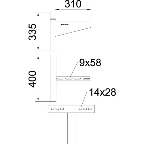 6417910 OBO AWSS 31 FT Wandausleger B310mm St schwere Bauform Produktbild Additional View 1 L