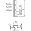 1104411 OBO 1268 SL 600 FS Profilschiene 600x35x18 St gelocht, Schlitzweite 17mm Produktbild Additional View 1 S