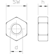 3400107 OBO DIN 934 M10 G Sechskantmutter M10 St Produktbild Additional View 1 S