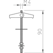 3481611 OBO Federklappdübel M4 95MM gerade M. U-SCHEIBE UND MUTTER Produktbild Additional View 1 S