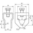 630129 Dehn Anschlussklemme zu Tiefenerder 20mm NIRO (V4A) Produktbild Additional View 1 S