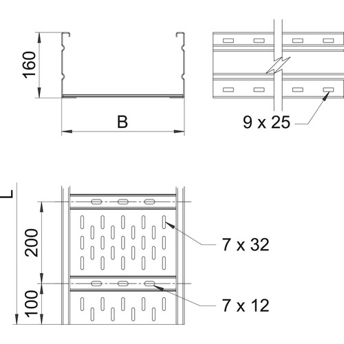 6098517 OBO WKSG 166 FS Weitspannkabelrinne 160x600x6000 St Produktbild Additional View 1 L