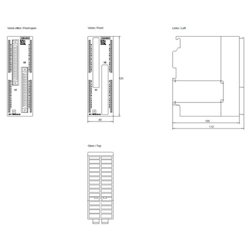 6ES7321-1BP00-0AA0 SIEMENS Simatic S7-300 Digitaleingabe SM321 Produktbild Additional View 1 L