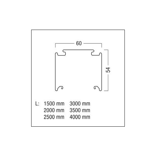 22128020 ZUMTOBEL TECTON T 1000 oE WH Tragschiene leer Produktbild Additional View 1 L