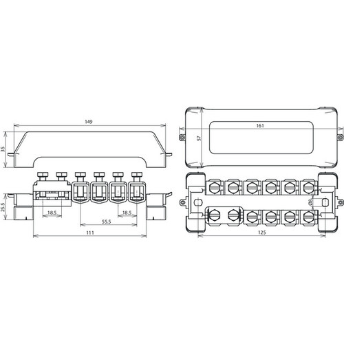 563200 Dehn Potentialausgleichsschiene K12 2,5-95# Produktbild Additional View 1 L