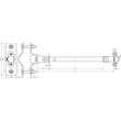 106225 Dehn Distanzhalter mit Stangenhalter+Rohrschelle Produktbild Additional View 2 S