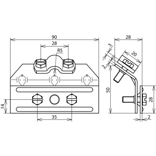 343007 Dehn Schneefanggitterklemme CU Produktbild Additional View 1 L