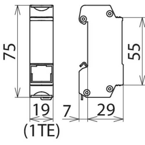 929121 DEHN Überspannungsableiter Dehn Patch M.2 RJ45 CAT. Netzwerk Produktbild Additional View 3 L