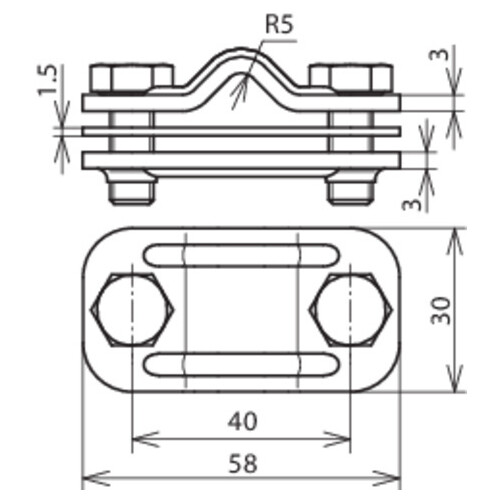 460557 Dehn Uni-Trennklemme 8-10/30 Cu/ St/tZn Produktbild Additional View 1 L