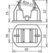 253026 DEHN Adapter D 20mm f. HVI-Leitun z. Aufschnappen a. Dachleitungshatler FB Produktbild Additional View 2 S