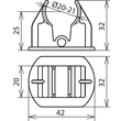 253026 DEHN Adapter D 20mm f. HVI-Leitun z. Aufschnappen a. Dachleitungshatler FB Produktbild Additional View 1 S