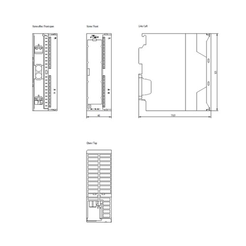 6ES7338-4BC01-0AB0 SIEMENS Simatic S7-300 Signalbaugruppe f. 3 SSI-Geber Produktbild Additional View 1 L