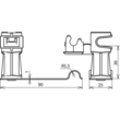 204239 Dehn Dachleitungshalter 8mm Niro mit Halter braun zum Einhängen Produktbild Additional View 1 S