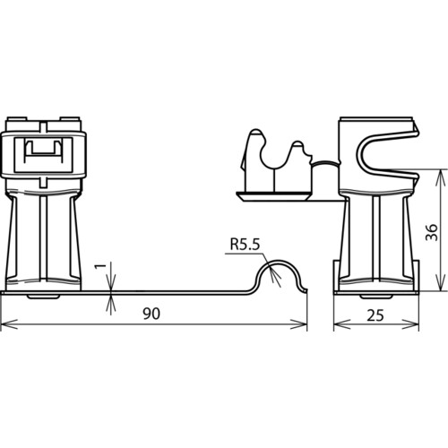 204239 Dehn Dachleitungshalter 8mm Niro mit Halter braun zum Einhängen Produktbild Additional View 1 L