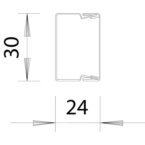 6246974 Obo LKM20030FS Stahlblechkanal 24x30mm Produktbild Additional View 1 L