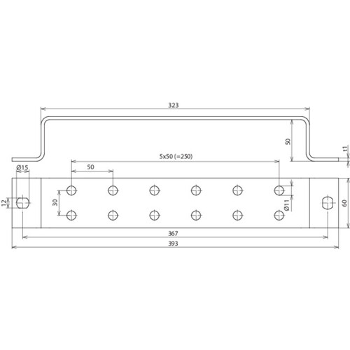 472139 DEHN Pot-Erdungsschiene Niro 2 x 6 Anschlüsse Produktbild Additional View 2 L