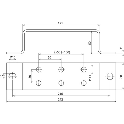 472119 Dehn Erdungschiene Niro 2x3 Anschlüsse Produktbild Additional View 2 L