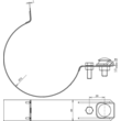 420207 DEHN Regenrohrschelle Zweimetall 100MM Cu/ST/tZn Produktbild Additional View 1 S