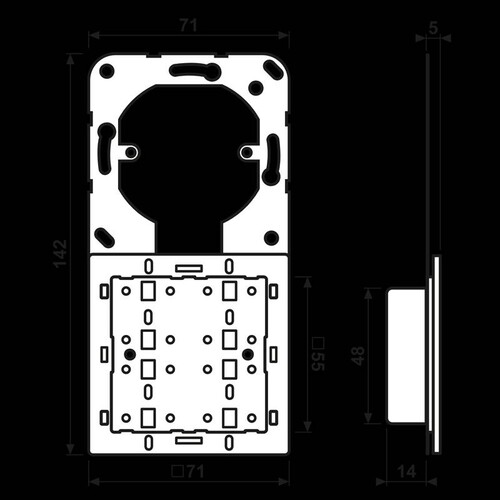 4094TSEM Jung KNX Tastsensor Erweiterungsmodul Universal 4Fach Produktbild Additional View 1 L