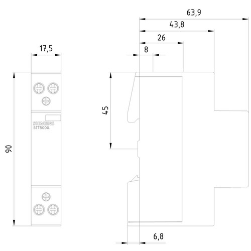 5TT5800-0 Siemens Schütz 20A 2S 230VAC Produktbild Additional View 2 L