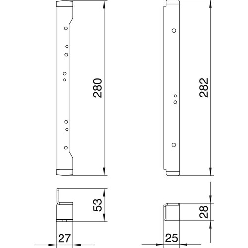 7410552 OBO NW 250-3 RK Nivellierwinkel für UGD250-3 Produktbild Additional View 1 L