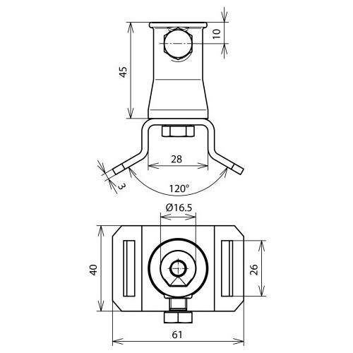 106322 Dehn Aufsatz mit Befestigungsbuch zum befestigen von Distanzhalter Produktbild Additional View 2 L