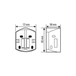 EM10016134 Esylux RC Ecksockel schwarz Produktbild Additional View 1 S