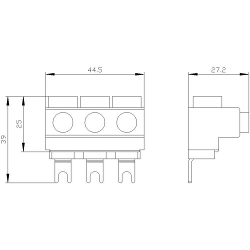 3RV2925-5AB SIEMENS 3-Phasen Einspeiseklemme f. 3Phasen Sammelschiene Produktbild Additional View 1 L