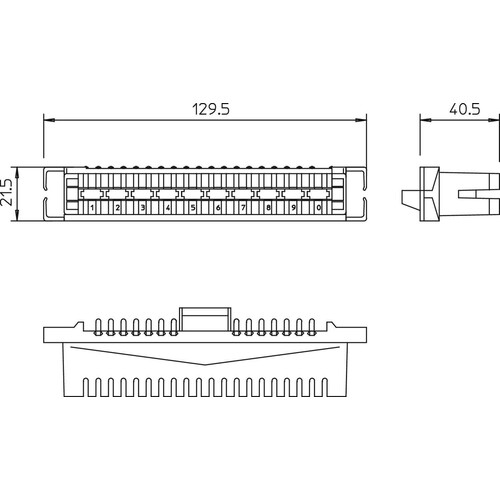 5084008 OBO LSA-A-LEI Anschlussleiste 10 Doppeladern für LSA Plus Produktbild Additional View 1 L