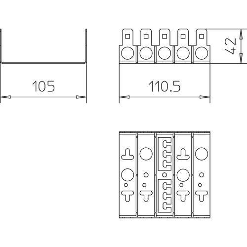 5084036 OBO LSA-M Montagewanne für 5 LSA Plus Module Stahl Produktbild Additional View 1 L