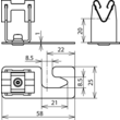 206339 DEHN Dachleitungshalter f. Well- platten Profil 5/8 DEHNgrip Rd 8mm NIRO Produktbild Additional View 1 S