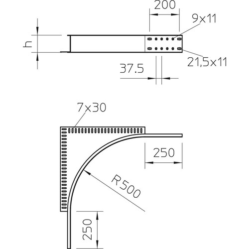 6098475 OBO WEAS 110 FS Eckenanbaustück 110 Stk. Produktbild Additional View 1 L