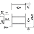 6208550 OBO LG 660 VS 3000FS Kabelleiter 60x600x300ST gelocht Produktbild Additional View 1 S