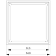 5TG2557 SIEMENS Zwischenrahmen 55x55 f. Geräte 51x51 Delta I-System titanweiß Produktbild Additional View 1 S