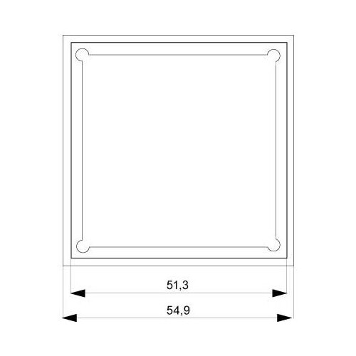 5TG2557 SIEMENS Zwischenrahmen 55x55 f. Geräte 51x51 Delta I-System titanweiß Produktbild Additional View 1 L