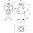 6355812 Obo TKH-L-25FT Spannklaue leicht mit Gleitmutter Produktbild Additional View 1 S