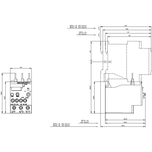 3RU2126-1JBO Siemens Thermorelais Gr.S0 7-10A Produktbild Additional View 2 L