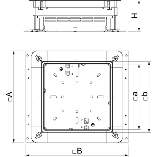 7410043 OBO UZD 115170250-3 Zug-u.Ab- zweigdose 115-170mm 410x367x115St FS Produktbild Additional View 1 L