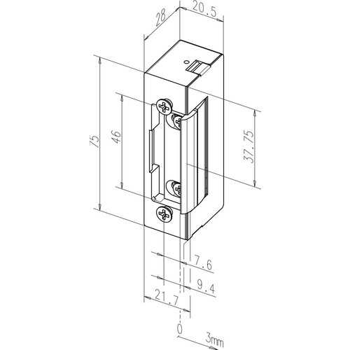 17E---------D11 EffEff Türöffner Mod. 17 6-12V AC/DC mech. Entr. FaFix Produktbild Additional View 1 L