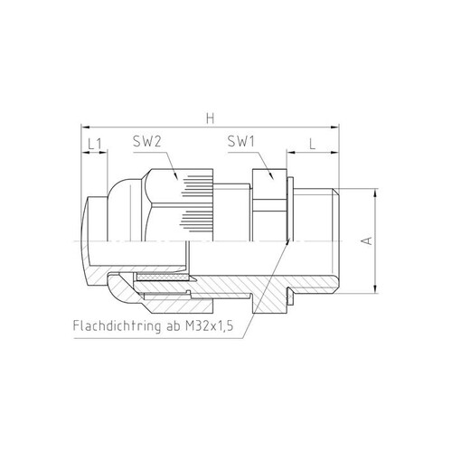 50.640PA7035/V JACOB Anbauverschr. M40x1,5 mit Verschlußstopfen Produktbild Additional View 1 L